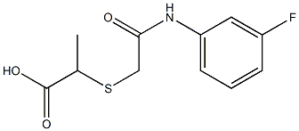 2-({2-[(3-fluorophenyl)amino]-2-oxoethyl}thio)propanoic acid 구조식 이미지