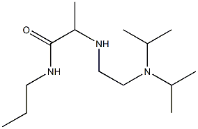 2-({2-[bis(propan-2-yl)amino]ethyl}amino)-N-propylpropanamide 구조식 이미지