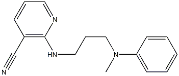 2-({3-[methyl(phenyl)amino]propyl}amino)nicotinonitrile Structure