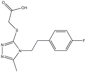 2-({4-[2-(4-fluorophenyl)ethyl]-5-methyl-4H-1,2,4-triazol-3-yl}sulfanyl)acetic acid Structure