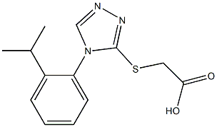 2-({4-[2-(propan-2-yl)phenyl]-4H-1,2,4-triazol-3-yl}sulfanyl)acetic acid Structure