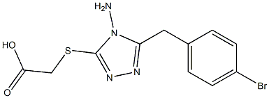 2-({4-amino-5-[(4-bromophenyl)methyl]-4H-1,2,4-triazol-3-yl}sulfanyl)acetic acid 구조식 이미지