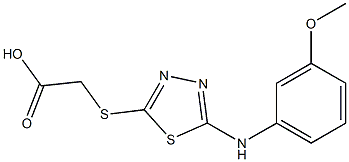 2-({5-[(3-methoxyphenyl)amino]-1,3,4-thiadiazol-2-yl}sulfanyl)acetic acid Structure