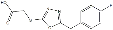 2-({5-[(4-fluorophenyl)methyl]-1,3,4-oxadiazol-2-yl}sulfanyl)acetic acid Structure