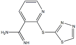 2-(1,3,4-thiadiazol-2-ylsulfanyl)pyridine-3-carboximidamide Structure