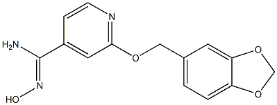 2-(1,3-benzodioxol-5-ylmethoxy)-N'-hydroxypyridine-4-carboximidamide 구조식 이미지