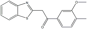 2-(1,3-benzothiazol-2-yl)-1-(3-methoxy-4-methylphenyl)ethan-1-one 구조식 이미지