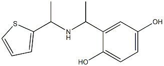 2-(1-{[1-(thiophen-2-yl)ethyl]amino}ethyl)benzene-1,4-diol Structure