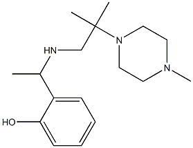 2-(1-{[2-methyl-2-(4-methylpiperazin-1-yl)propyl]amino}ethyl)phenol 구조식 이미지