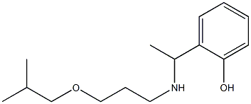 2-(1-{[3-(2-methylpropoxy)propyl]amino}ethyl)phenol 구조식 이미지