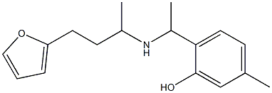 2-(1-{[4-(furan-2-yl)butan-2-yl]amino}ethyl)-5-methylphenol Structure