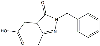 2-(1-benzyl-3-methyl-5-oxo-4,5-dihydro-1H-pyrazol-4-yl)acetic acid Structure