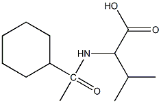 2-(1-cyclohexylacetamido)-3-methylbutanoic acid 구조식 이미지