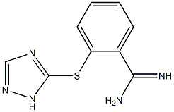 2-(1H-1,2,4-triazol-5-ylsulfanyl)benzene-1-carboximidamide 구조식 이미지