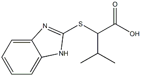 2-(1H-1,3-benzodiazol-2-ylsulfanyl)-3-methylbutanoic acid Structure