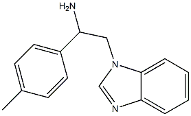 2-(1H-benzimidazol-1-yl)-1-(4-methylphenyl)ethanamine 구조식 이미지