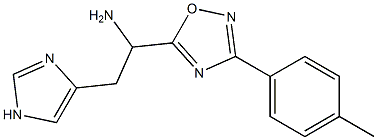 2-(1H-imidazol-4-yl)-1-[3-(4-methylphenyl)-1,2,4-oxadiazol-5-yl]ethan-1-amine 구조식 이미지