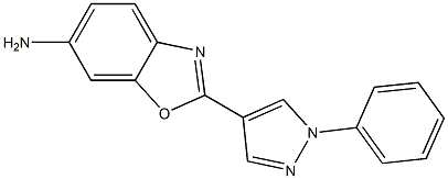 2-(1-phenyl-1H-pyrazol-4-yl)-1,3-benzoxazol-6-amine 구조식 이미지