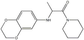 2-(2,3-dihydro-1,4-benzodioxin-6-ylamino)-1-(piperidin-1-yl)propan-1-one Structure