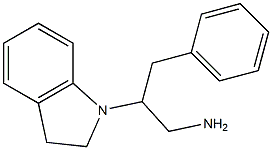 2-(2,3-dihydro-1H-indol-1-yl)-3-phenylpropan-1-amine Structure