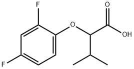 2-(2,4-difluorophenoxy)-3-methylbutanoic acid 구조식 이미지