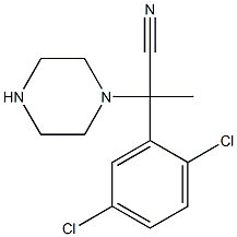 2-(2,5-dichlorophenyl)-2-(piperazin-1-yl)propanenitrile Structure