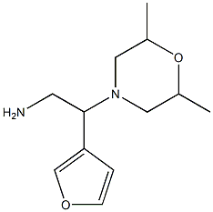 2-(2,6-dimethylmorpholin-4-yl)-2-tetrahydrofuran-3-ylethanamine Structure