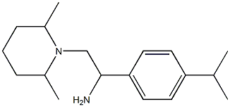 2-(2,6-dimethylpiperidin-1-yl)-1-[4-(propan-2-yl)phenyl]ethan-1-amine Structure