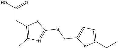 2-(2-{[(5-ethylthiophen-2-yl)methyl]sulfanyl}-4-methyl-1,3-thiazol-5-yl)acetic acid Structure