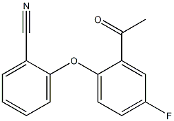 2-(2-acetyl-4-fluorophenoxy)benzonitrile 구조식 이미지