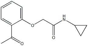 2-(2-acetylphenoxy)-N-cyclopropylacetamide Structure