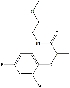 2-(2-bromo-4-fluorophenoxy)-N-(2-methoxyethyl)propanamide 구조식 이미지