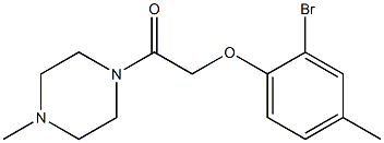 2-(2-bromo-4-methylphenoxy)-1-(4-methylpiperazin-1-yl)ethan-1-one 구조식 이미지