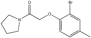 2-(2-bromo-4-methylphenoxy)-1-(pyrrolidin-1-yl)ethan-1-one 구조식 이미지