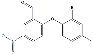 2-(2-bromo-4-methylphenoxy)-5-nitrobenzaldehyde 구조식 이미지