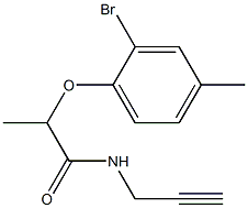 2-(2-bromo-4-methylphenoxy)-N-(prop-2-yn-1-yl)propanamide 구조식 이미지