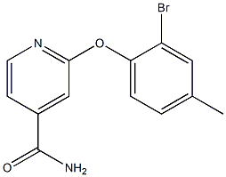 2-(2-bromo-4-methylphenoxy)pyridine-4-carboxamide 구조식 이미지