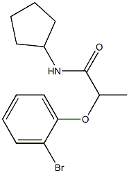 2-(2-bromophenoxy)-N-cyclopentylpropanamide 구조식 이미지