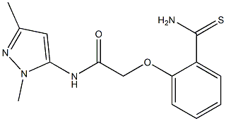 2-(2-carbamothioylphenoxy)-N-(1,3-dimethyl-1H-pyrazol-5-yl)acetamide Structure