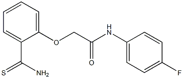 2-(2-carbamothioylphenoxy)-N-(4-fluorophenyl)acetamide 구조식 이미지
