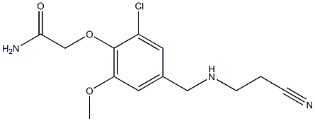 2-(2-chloro-4-{[(2-cyanoethyl)amino]methyl}-6-methoxyphenoxy)acetamide 구조식 이미지