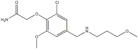 2-(2-chloro-6-methoxy-4-{[(3-methoxypropyl)amino]methyl}phenoxy)acetamide Structure