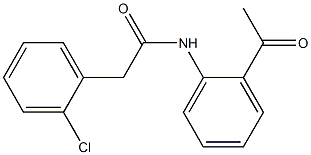 2-(2-chlorophenyl)-N-(2-acetylphenyl)acetamide Structure