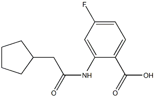 2-(2-cyclopentylacetamido)-4-fluorobenzoic acid 구조식 이미지