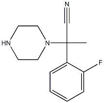 2-(2-fluorophenyl)-2-(piperazin-1-yl)propanenitrile 구조식 이미지