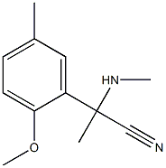 2-(2-methoxy-5-methylphenyl)-2-(methylamino)propanenitrile 구조식 이미지