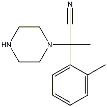 2-(2-methylphenyl)-2-(piperazin-1-yl)propanenitrile Structure