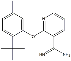 2-(2-tert-butyl-5-methylphenoxy)pyridine-3-carboximidamide 구조식 이미지
