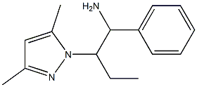 2-(3,5-dimethyl-1H-pyrazol-1-yl)-1-phenylbutan-1-amine Structure