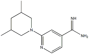 2-(3,5-dimethylpiperidin-1-yl)pyridine-4-carboximidamide Structure